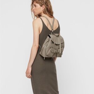 ⬇️AllSaints Captain Backpack in Taupe
